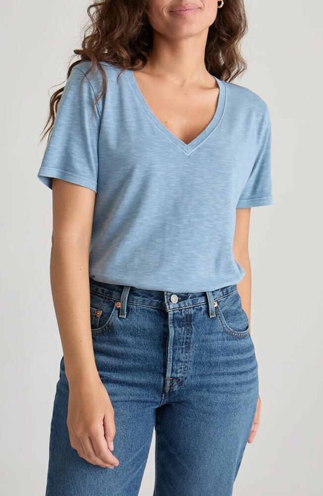 Marine Layer V-Neck Slub T-Shirt in Coronet Blue Cover