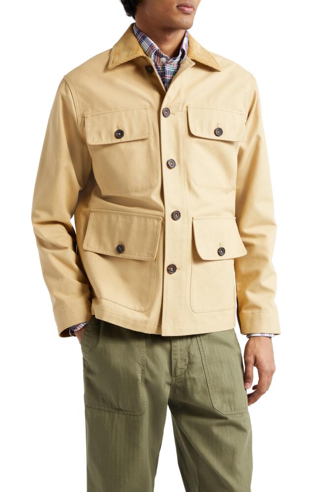 Drake's Cotton Canvas Utility Jacket in Sable Cover