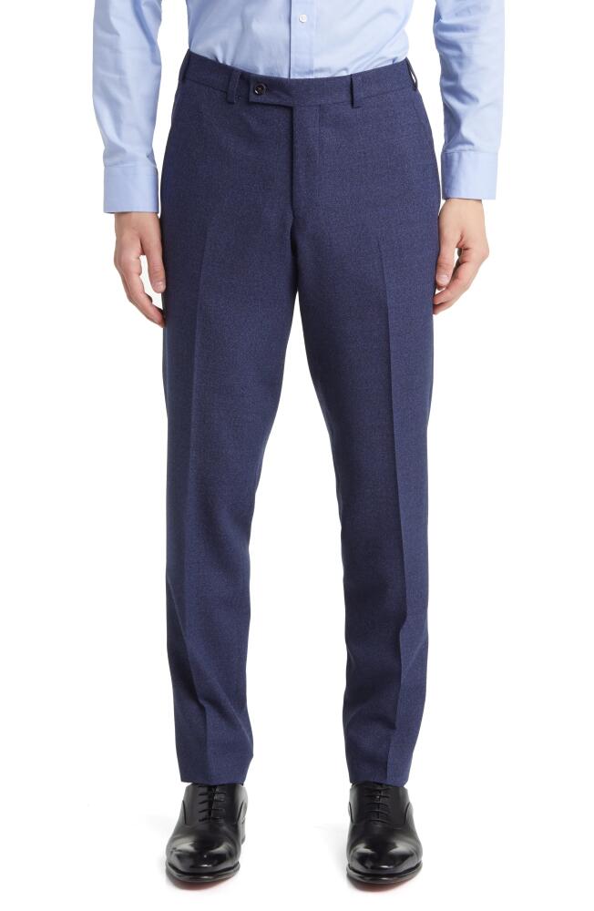 Ted Baker London Jerome Flat Front Wool Dress Pants in Blue Cover