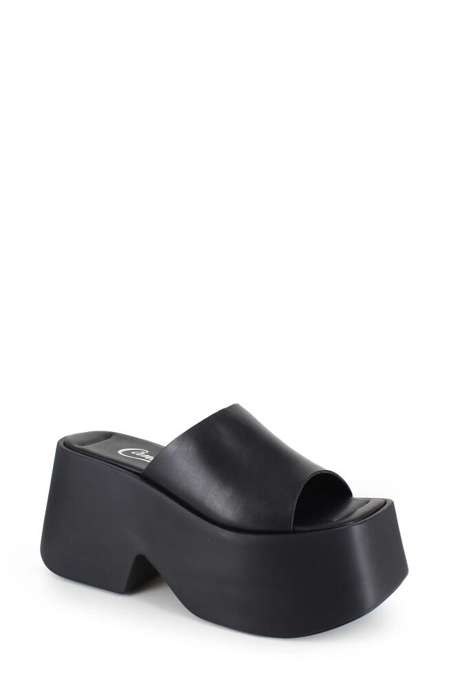 Candie's Danna Platform Slide Sandal in Black Cover