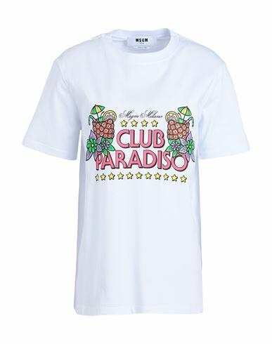 Msgm Woman T-shirt White Cotton Cover