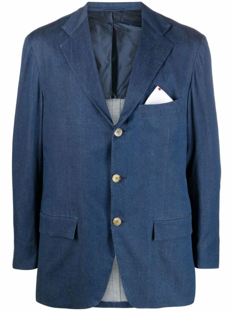 Kiton single-breasted blazer - Blue Cover