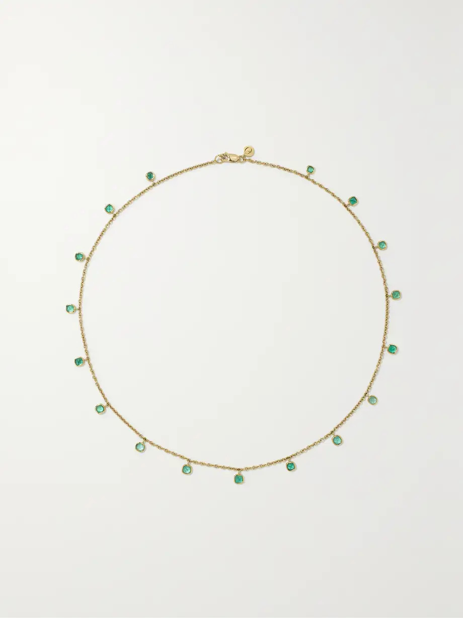 Octavia Elizabeth - + Net Sustain Blossom Ascher 18-karat Recycled Gold Emerald Necklace - One size Cover