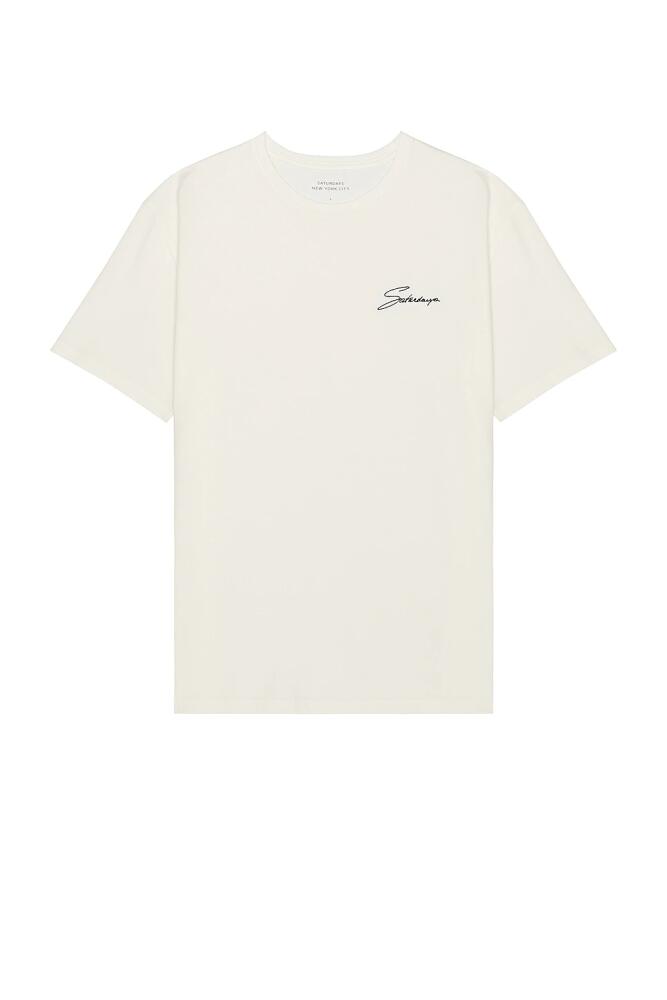 SATURDAYS NYC Signature Tee in Cream Cover