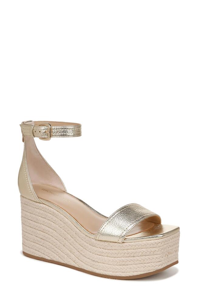 Veronica Beard Gianna Platform Wedge Sandal in Platinum Cover