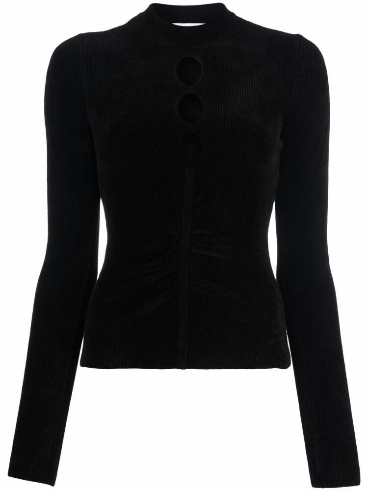 MSGM cut-out detail knitted top - Black Cover