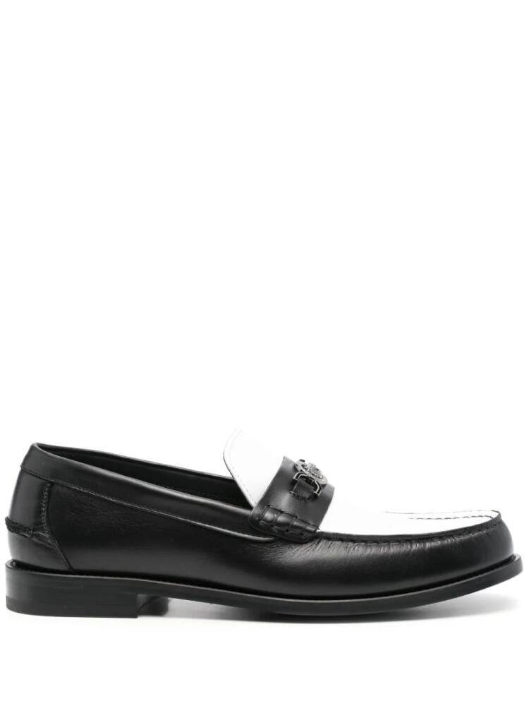 Versace Medusa-plaque colourblock loafers - Black Cover