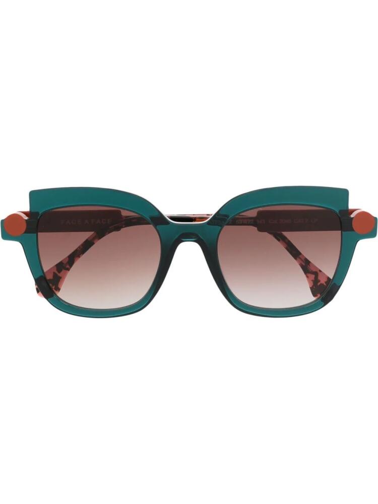 Face À Face SOTSAS 2 oversize-frame sunglasses - Green Cover