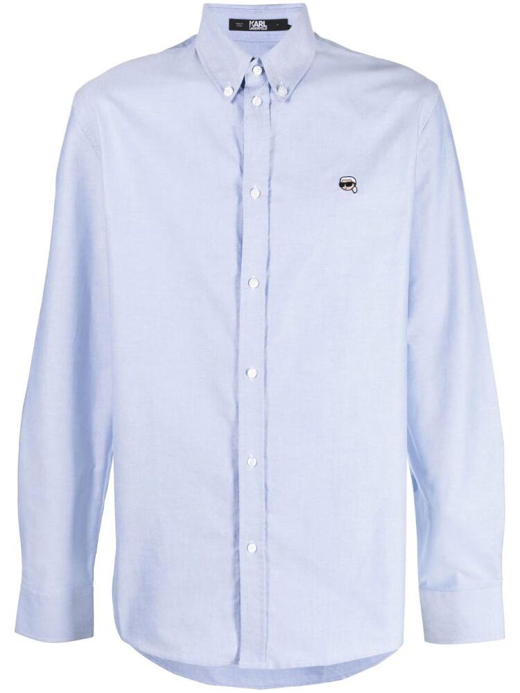 Karl Lagerfeld Ikonik 2.0 button-up shirt - Blue Cover