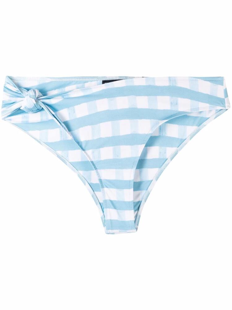 Jacquemus gingham check-print bikini bottoms - Blue Cover