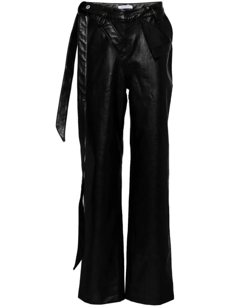 JUNTAE KIM asymmetric waistband pant - Black Cover