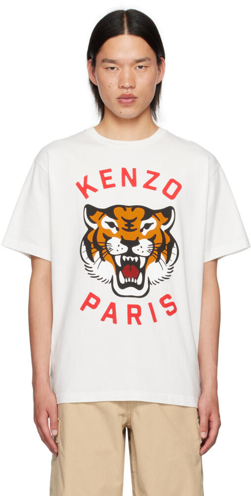 Kenzo White Kenzo Paris Lucky Tiger T-Shirt Cover