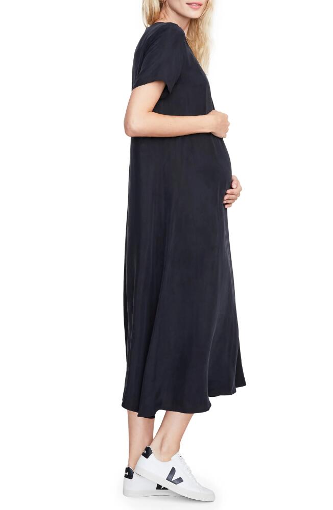 HATCH The James Maternity Midi Dress in Black Knit Cover