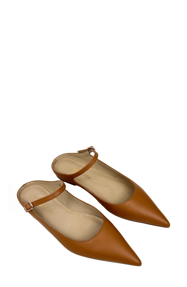 Yosi Samra Vida Pointed Toe Mule in Whiskey Cover