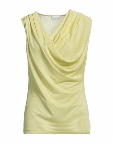 Diana Gallesi Woman T-shirt Acid green Viscose, Metallic fiber, Polyamide, Elastane Cover