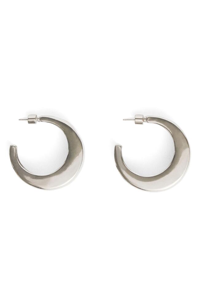 MANGO Volume Hoop Earrings in Silver Cover