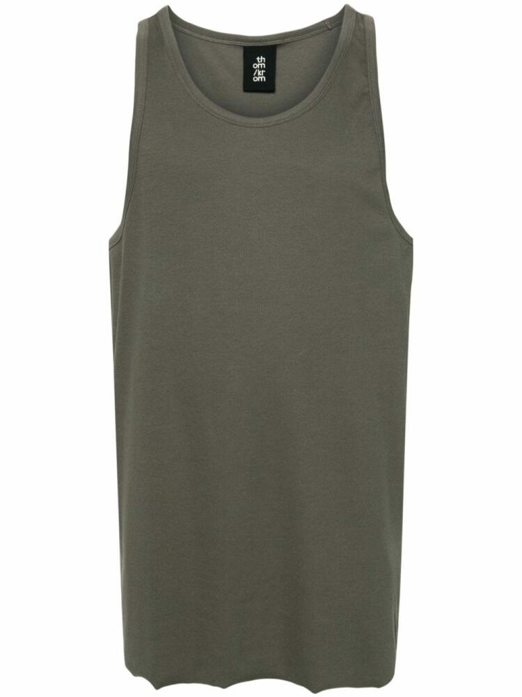 Thom Krom asymmetric-panels cotton tank top - Green Cover