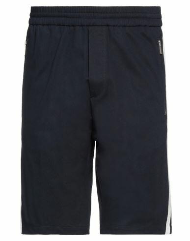 Paolo Pecora Man Shorts & Bermuda Shorts Midnight blue Cotton, Elastane Cover