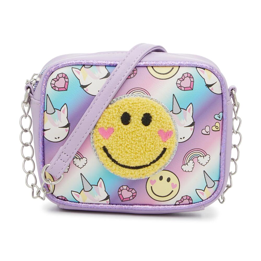 OMG Accessories Gwen Happy Face Crossbody | Girl's | Lavender/Yellow/Multicolor Cover