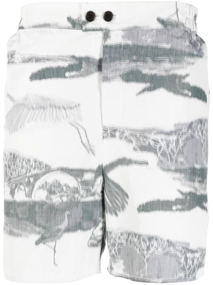 Henrik Vibskov graphic-print bermuda shorts - Neutrals Cover