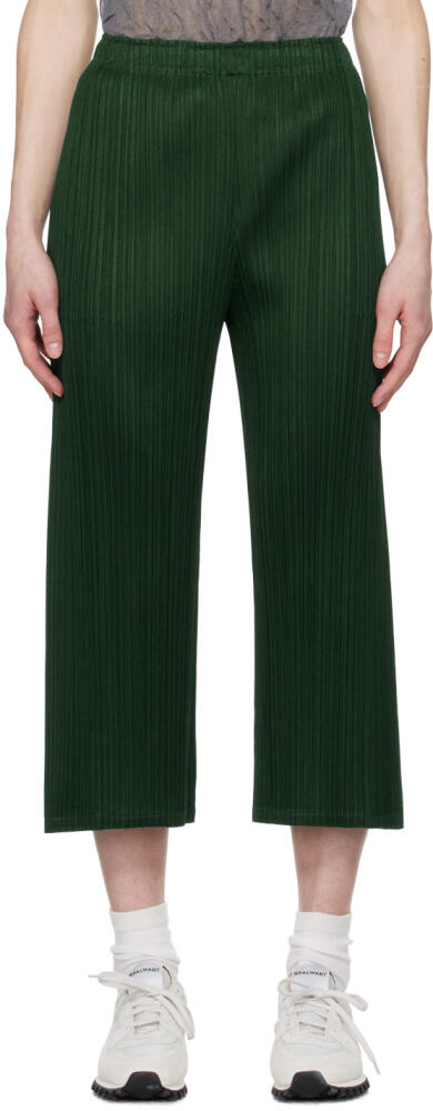 PLEATS PLEASE ISSEY MIYAKE Green Monthly Colors March Trousers Cover