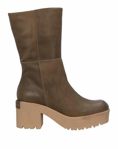 Patrizia Bonfanti Woman Ankle boots Military green Soft Leather Cover