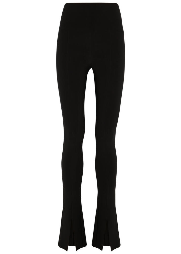 Norma Kamali Spat Stretch-jersey Flared Leggings - Black Cover