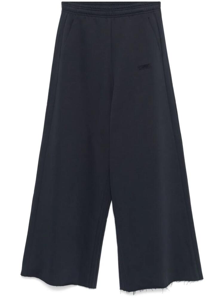 VETEMENTS wide-leg track pants - Blue Cover