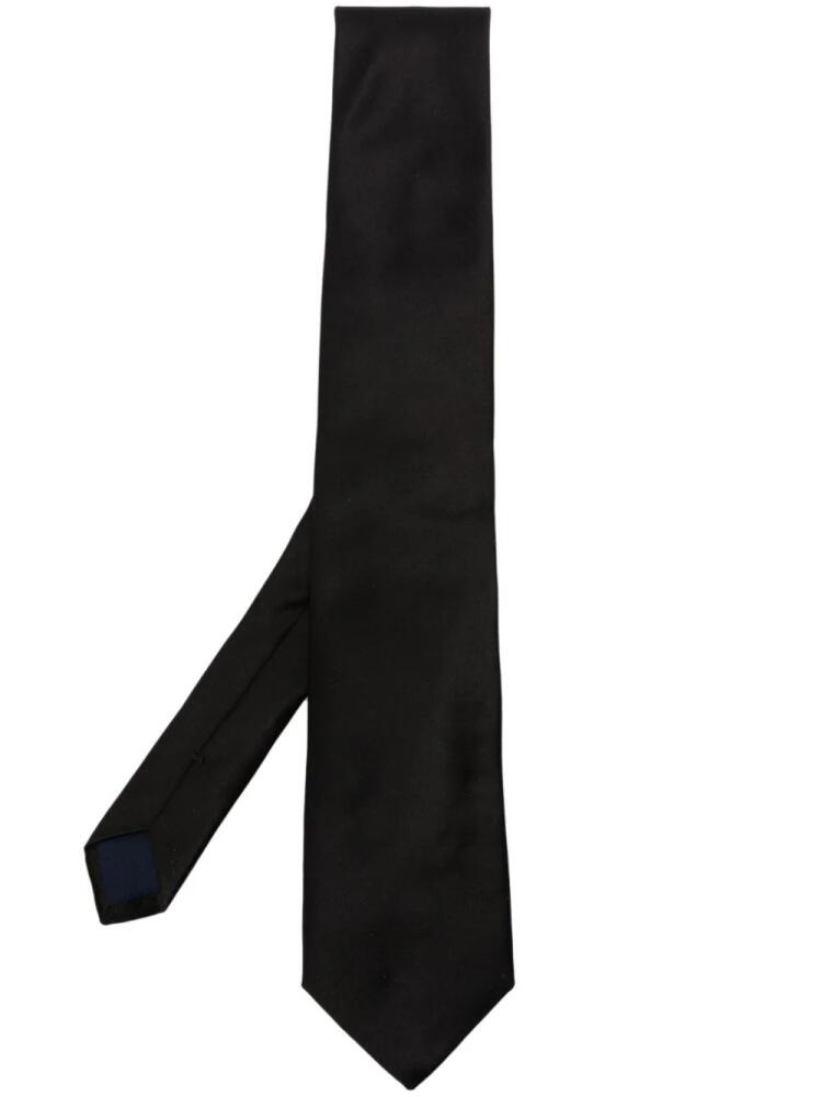 Corneliani pointed-tip silk tie - Black Cover