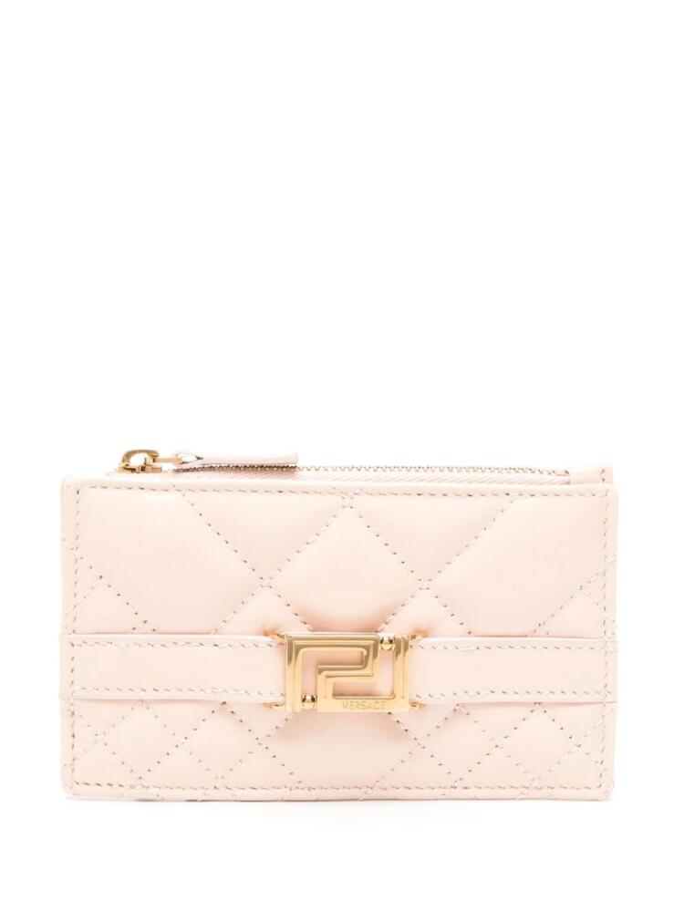 Versace Greca Goddess quilted card holder - Pink Cover