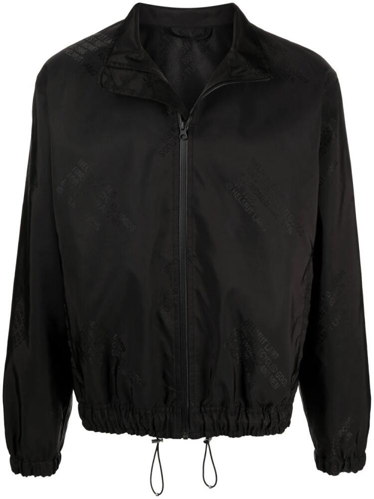 Helmut Lang logo-jacquard bomber jacket - Black Cover