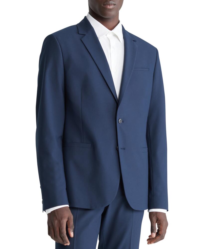 Calvin Klein Men's Refined Slim-Fit Stretch Suit Jacket - Dark Sapphire Cover