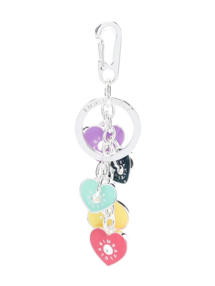 Bimba y Lola heart-charm chain-drop keyring - Silver Cover