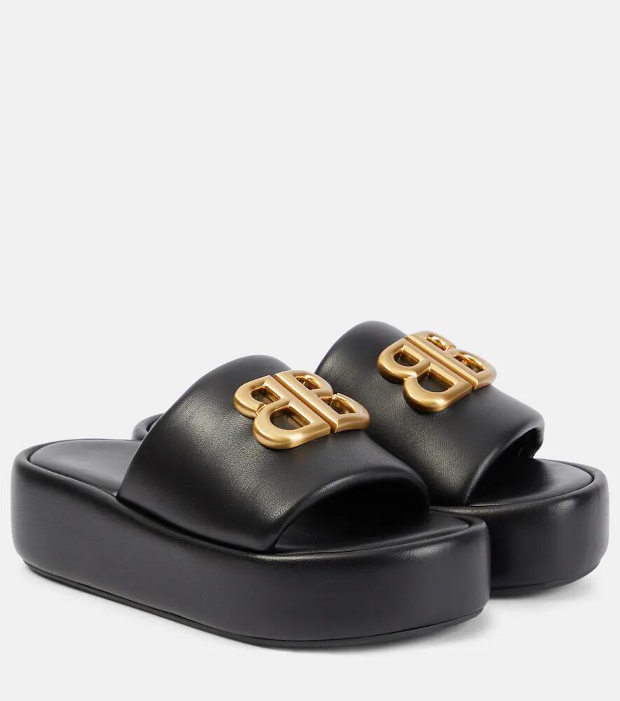 Balenciaga Rise BB leather platform slides Cover