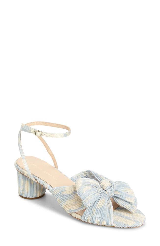 Loeffler Randall Dahlia Ankle Strap Knotted Sandal in Dusty Blue Floral Cover