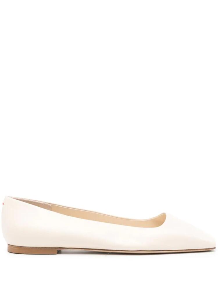 Aeyde Matti leather ballerina shoes - Neutrals Cover