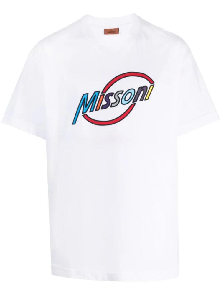 Missoni logo-print cotton T-shirt - White Cover