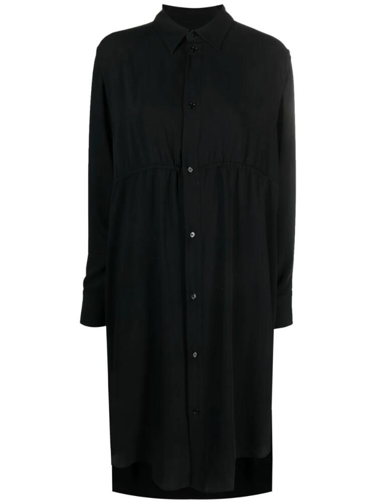 MM6 Maison Margiela drawstring-waist shirt dress - Black Cover