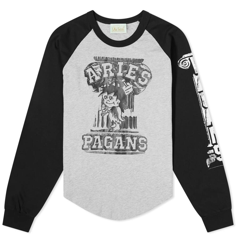 Aries Women's Long Sleeve Aged Raglan Baseball T-Shirt in Multi Cover