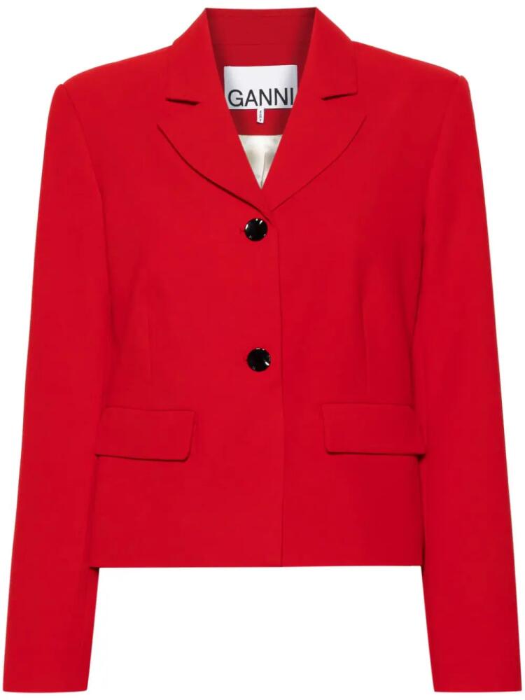 GANNI single-breasted blazer - Red Cover