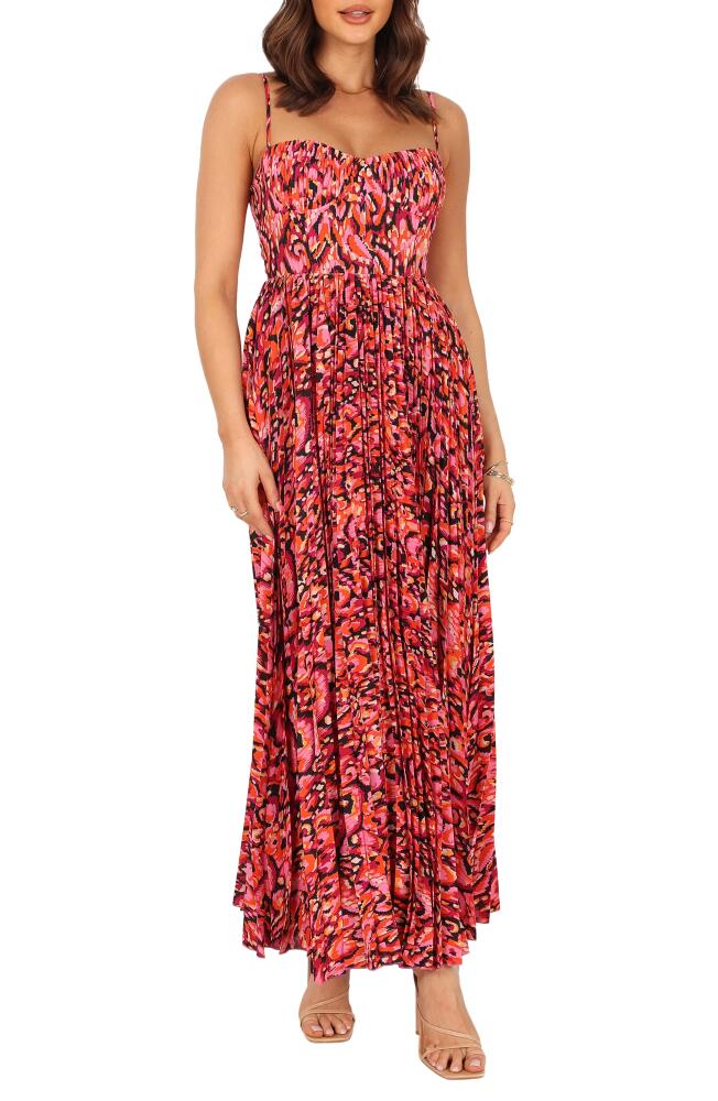 Petal & Pup Achanti Print Pleated Maxi Dress in Pink Multi Cover