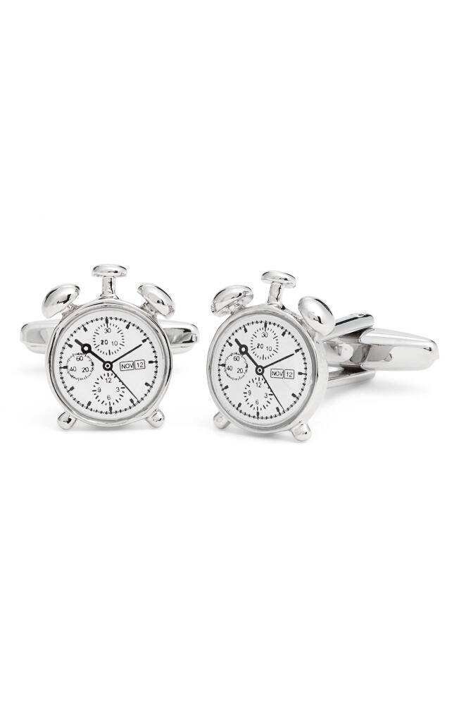 CLIFTON WILSON Silvertone Clock Cuff Links Cover