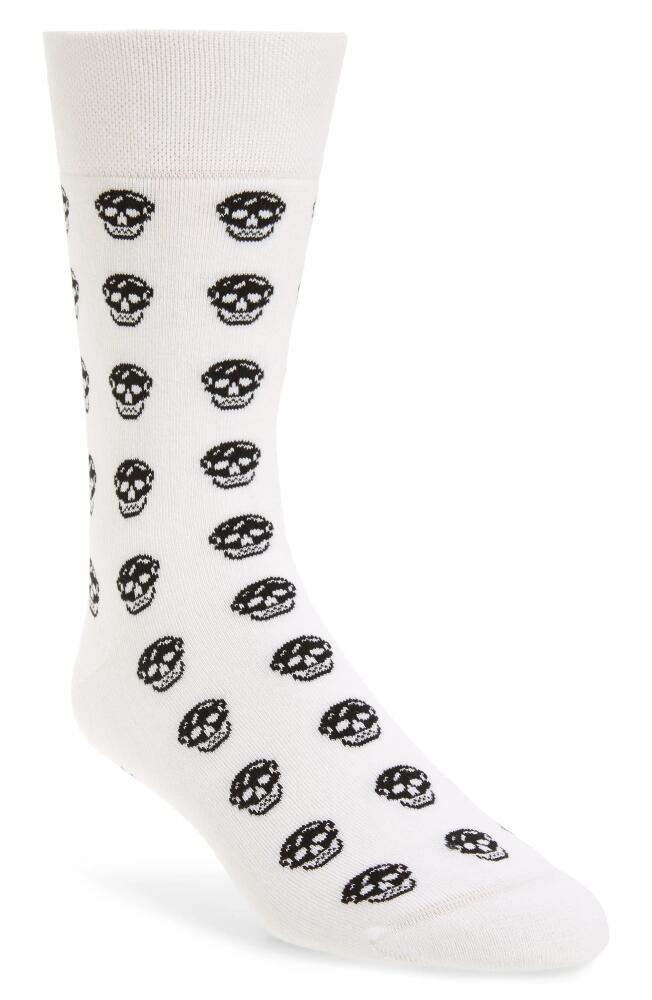 Alexander McQueen Skull Short Socks in White/Black Cover