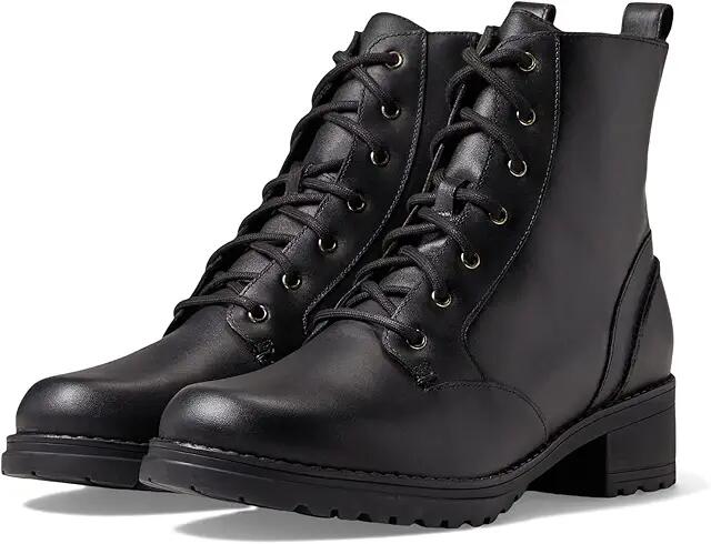 Cole Haan Camea Waterproof Combat Boot (Black Waterproof Leather) Women's Shoes Cover