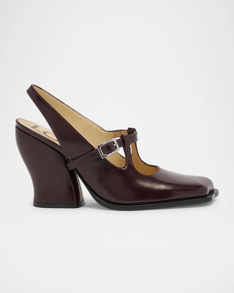 Loewe Onda Leather Mary Jane Slingback Pumps Cover