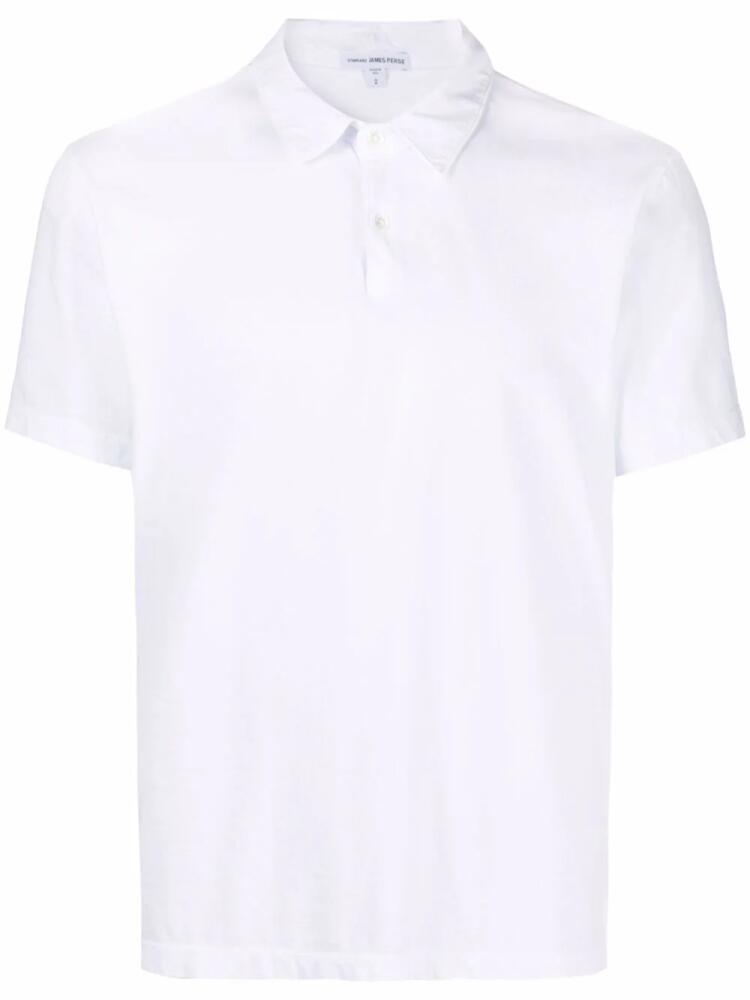 James Perse short-sleeved cotton polo shirt - White Cover