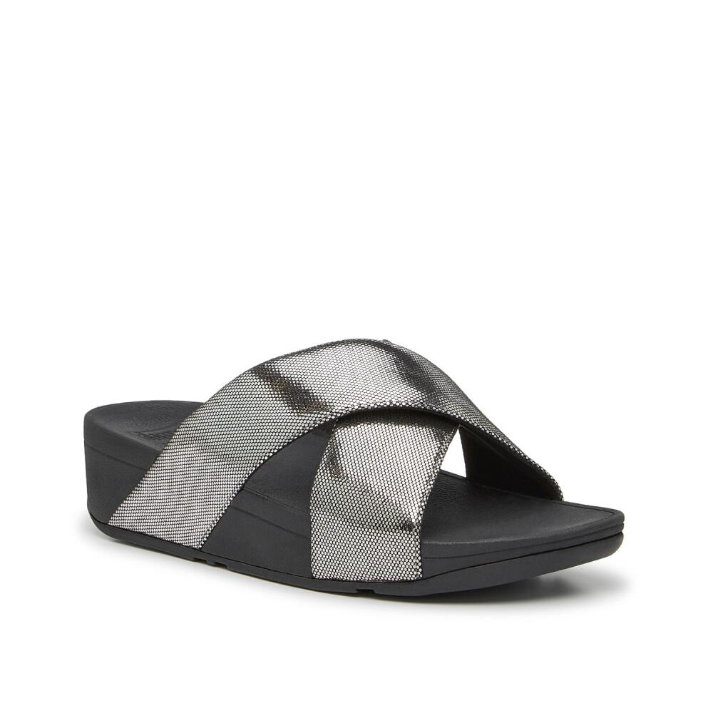 FitFlop Lulu Shimmer Wedge Sandal | Women's | Black Cover