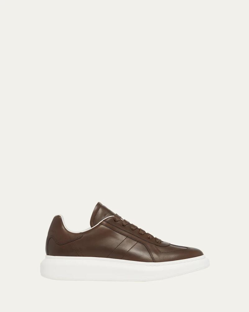 Alexander McQueen Men's New Retro Leather Chunky Sneakers Cover