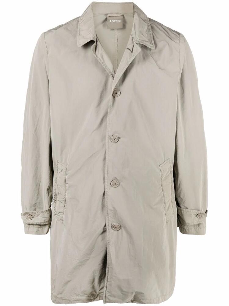 ASPESI single-breasted raincoat - Neutrals Cover