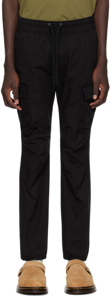 John Elliott Black Relaxed Fit Cargo Pants Cover